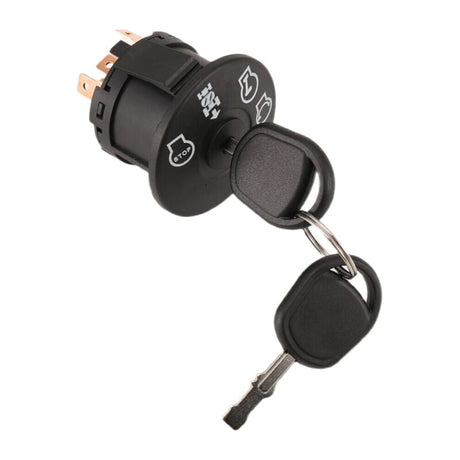 Ignition Lock with Key for Riding Lawn Mower Tractor, 4-Position, Compatible with 193350 532193350