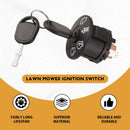 Ignition Lock with Key for Riding Lawn Mower Tractor, 4-Position, Compatible with 193350 532193350