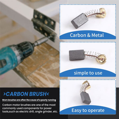 Carbon Brush Replacement for CB-103 Motor, 8 Pieces 6mm x 10mm x 16mm