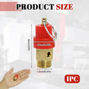 Air Compressor Safety Valve 115 PSI G1/4 Male Red Capsule 1pc Compatible with Various Brands