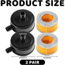 20mm Thread Air Compressor Intake Filter Muffler with Plastic Cover 2pcs for Pneumatic Tools