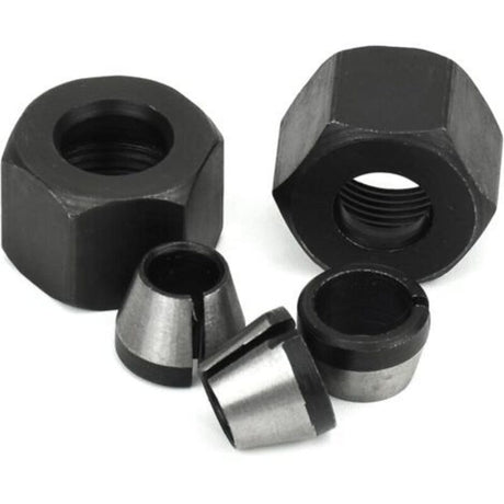 Router Collet Set of 6 - 6mm 6.35mm 8mm Countersunk Milling Chuck Collet Adapter