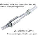 Brake Bleed Tool Set with Check Valve and Metal Hose Clamps Compatible with Vehicle Hydraulic Brake Systems Silver
