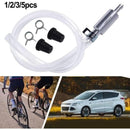 Brake Bleed Tool Set with Check Valve and Metal Hose Clamps Compatible with Vehicle Hydraulic Brake Systems Silver
