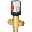 Brass Adjustable Thermostatic Bathroom Faucet Water Mixer Valve with Temperature Control for Hot and Cold Water