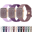 Soft Silicone Band for Apple Watch Series 8 7 6 5 4 3 SE and Ultra, Compatible with Apple, Smoky Purple, 38mm 40mm 41mm 42mm 44mm 45mm 49mm