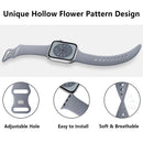 Soft Silicone Band for Apple Watch Series 8 7 6 5 4 3 SE and Ultra, Compatible with Apple, Smoky Purple, 38mm 40mm 41mm 42mm 44mm 45mm 49mm