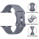 Soft Silicone Band for Apple Watch Series 8 7 6 5 4 3 SE and Ultra, Compatible with Apple, Smoky Purple, 38mm 40mm 41mm 42mm 44mm 45mm 49mm