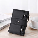 Blue Leather Women's Wallet Foldable Card Holder Small Fashion Wallet