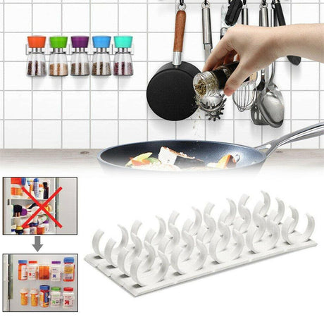 White Spice Rack Organizer 4-Pack for 20 Spices