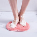 Blue Non-Slip Silicone Shower Massage Mat Back Scrubber with Suction Cups Exfoliating Bath Mat