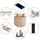 3 Layer Hanging Storage Bag with Pockets Wall Door Organizer for Bedroom Bathroom Cotton Linen Canvas