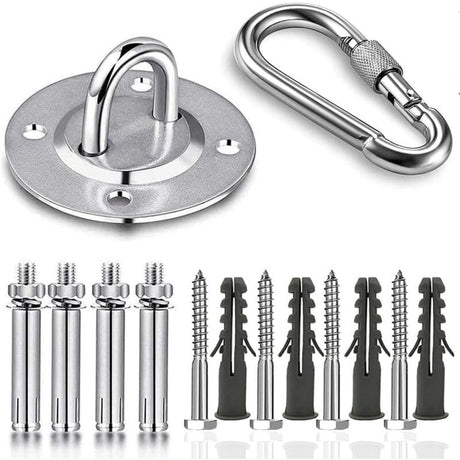 Heavy-Duty Stainless Steel Ceiling Mount with 500kg Capacity, 180° Rotation, and Suspension Hook