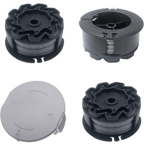 UniversalGrassCut Cord Replacement Spools, 3 Pack 6m 1.6mm Set for 18V-26 18V-260 Models, Compatible with F016800570 and 1600A01R5J