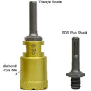 DEBUNS M14 External to SDS Plus Internal Thread Adapter with Internal Triangle for Drill Grinder