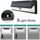 Solar Wall Light 118 LED 1000 Lumen with PIR Motion Sensor IP65 Waterproof Outdoor Garden Lamp