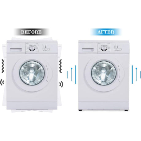 Washing Machine Anti-Vibration Pads, 4-Piece Set for Washer and Dryer Stability, Vibration-Damping Washine Machine Mat