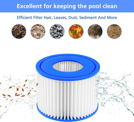 Lay-Z-Spa Filter Cartridge VI 6pcs Compatible with All Lay-Z-Spa Hot Tubs