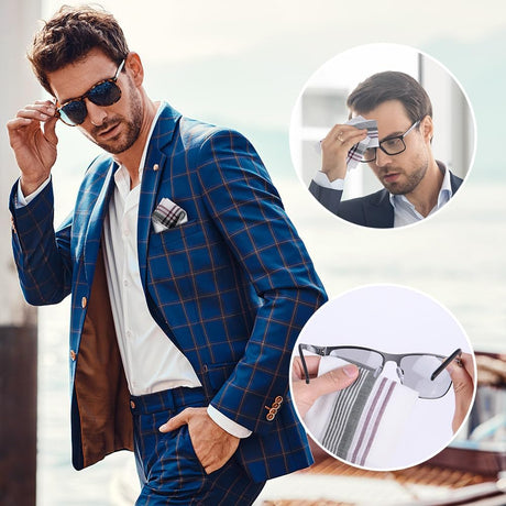 Men's Cotton Handkerchiefs 24 Pcs, Traditional 36 cm x 36 cm Handkerchief for Men, One Size, 24 Pack