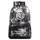 Real Madrid Uefa Champions League Fan Backpack School Bag Student Graffiti Shoulder Bag