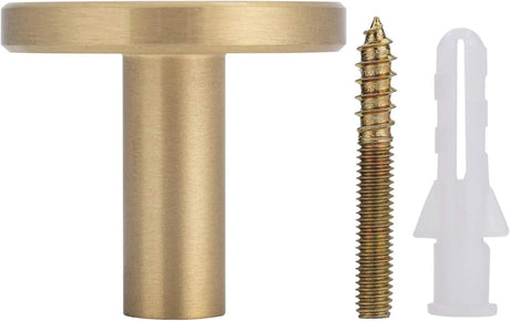 Gold Brushed Brass Towel Hooks Set of 4, Compatible with Various Brands