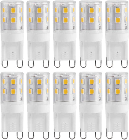 G9 LED Bulbs 2W 16-LED Mini Light Bulbs, Dimmable, Energy Saving Equivalent 30W Halogen, 10pcs, Ceramic Base, Eye Protection