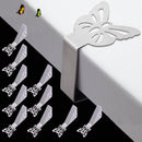 Heavy Duty Stainless Steel Tablecloth Clips 10-Pack for Thick Outdoor and Indoor Picnic Tables, Compatible with Most Brands, Butterfly Design for Party