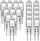 G4 Halogen Lamps 20W 12V 20 Pack Warm White Bulbs