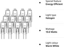 G4 Halogen Lamps 20W 12V 20 Pack Warm White Bulbs