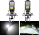 H4 LED Headlight Bulbs 12V, 12W COB High Beam Low Beam, 2PCS for Motorcycle Car