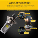 H4 LED Headlight Bulbs 12V, 12W COB High Beam Low Beam, 2PCS for Motorcycle Car