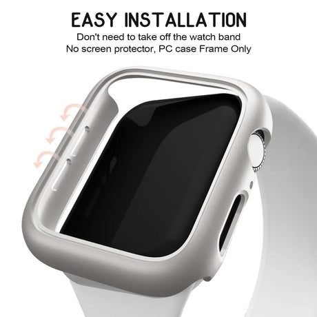 Hard PC Case for Apple Watch 45mm 41mm 38mm 42mm 40mm 44mm Compatible with iWatch SE Series 9 8 7 6 5 4 3 2 1 Matte Bumper Frame 3pcs