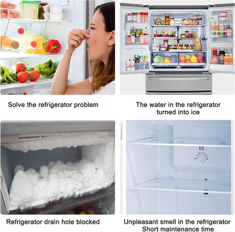 8pcs Refrigerator Drain Hole Cleaning Set Compatible with Refrigerators