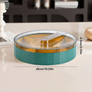 Compatible with Oral-B Plastic Snacks Bowl with Lid Flat Storage Box Candy Tray for Nuts Cookies Candy 3 Compartments