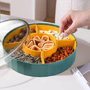 Compatible with Oral-B Plastic Snacks Bowl with Lid Flat Storage Box Candy Tray for Nuts Cookies Candy 3 Compartments