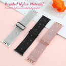 Stretchy Nylon Compatible with Apple Watch Bands 38mm 40mm 41mm Adjustable Solo Loop Sport Band for Women Men 3-Pack