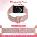 Stretchy Nylon Compatible with Apple Watch Bands 38mm 40mm 41mm Adjustable Solo Loop Sport Band for Women Men 3-Pack