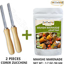 Zucchini Squash Vegetable Corer 2 pcs Corers Stainless Steel Core Remover Tool Kitchen Stuffed Vegetables Veggies Seed Remover Remove Seeds Eggplant Cucumber 8" Long Coring Tools Gadgets Drill