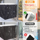 Air Conditioner Covers for Window Units - 3 Layers Insulation Outside AC Cover with Elastic Drawstring Metal Buckle Strap, Outdoor Winter Waterproof AC Canopy Sun Shade - 27.5 × 22.5 × 18.5 Inch
