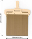 Pizza Smart Slide Magic Pizza Pizza Slide, Pizza Paddle with Handle - Sliding Pizza Shovel Slide, Detachable for Easy Pizza Transfer, Brown