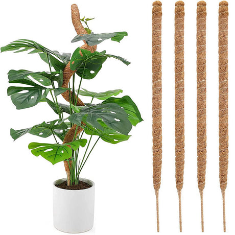 Monstera moss poles 4 pcs bendable plant support compatible with climbing indoor plants