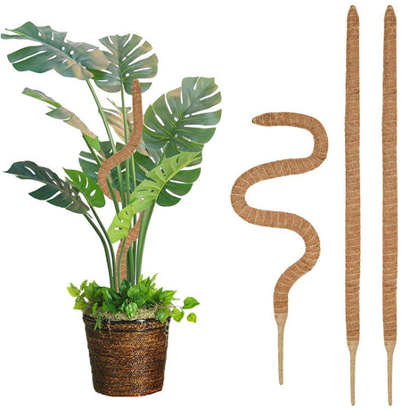 Monstera moss poles 4 pcs bendable plant support compatible with climbing indoor plants