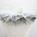 Black White Women's Renaissance Tulle False Collar Victorian Neck Ruff Cosplay Shawl Choker