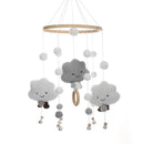 Baby Crib Mobile Music Box Pendant Clock Bedside Safe Toy for Infants, Compatible with YUX, Gray