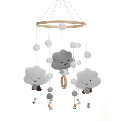 Baby Crib Mobile Music Box Pendant Clock Bedside Safe Toy for Infants, Compatible with YUX, Gray