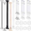 Transparent Bra Straps 24pcs Adjustable Non-slip Replacement Straps with Clips Compatible with Various Bras