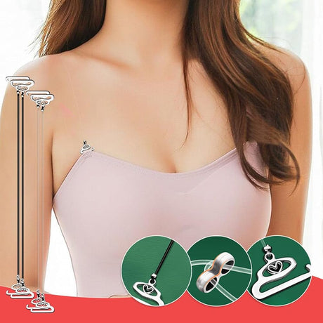 Transparent Bra Straps 24pcs Adjustable Non-slip Replacement Straps with Clips Compatible with Various Bras