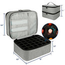 Nail Polish Storage Case with UV Light Gray Professional Organizer for Nail Kits