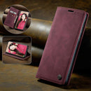 Samsung Galaxy S21 FE Wallet Case Stand with Automatic Suction PU Leather Case Red Compatible with Samsung