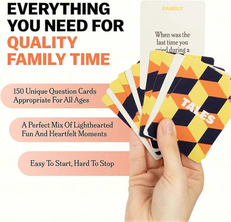 TALES Family Edition 150 Conversation Cards for Adults Teens Kids Compatible with Braun Gifts Holidays Gatherings